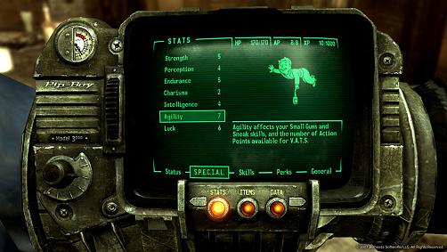 Tela do jogo Fallout 3