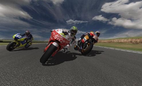 Tela do jogo MotoGP 8